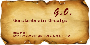 Gerstenbrein Orsolya névjegykártya